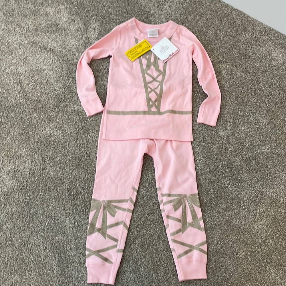 Hanna Andersson pink ballet pajamas